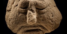 Keltischer Kopf aus Sandstein