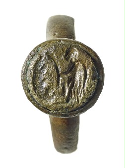 Siegelring aus Bronze mit Darstellung des Quellwunders