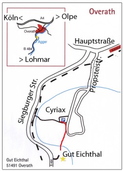 Anfahrtskizze zum Gut Eichthal