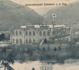 Historisches Foto vom Reservelazarett Schladern an der Sieg